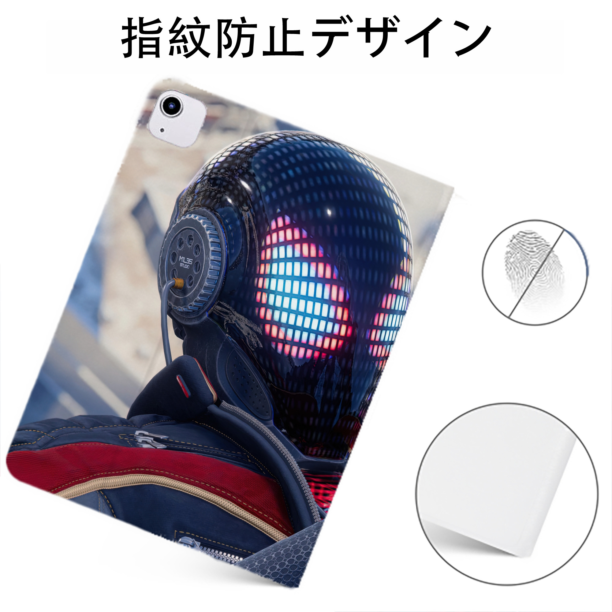（画像用） Spider Man スパイダーマン IPadケース ペンホルダー付き ブックスタイルデザイン